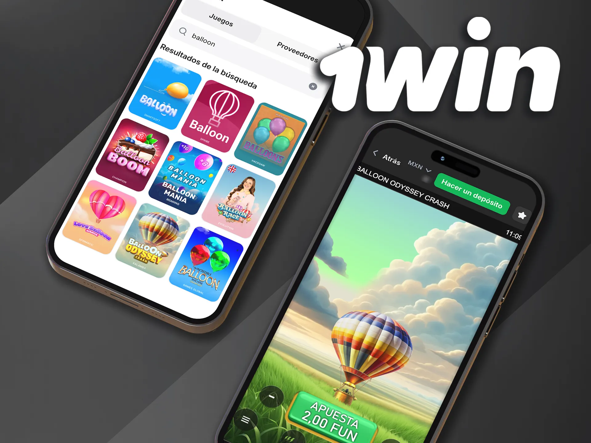 Descarga Balloon de 1win y juega desde tu smartphone con facilidad.