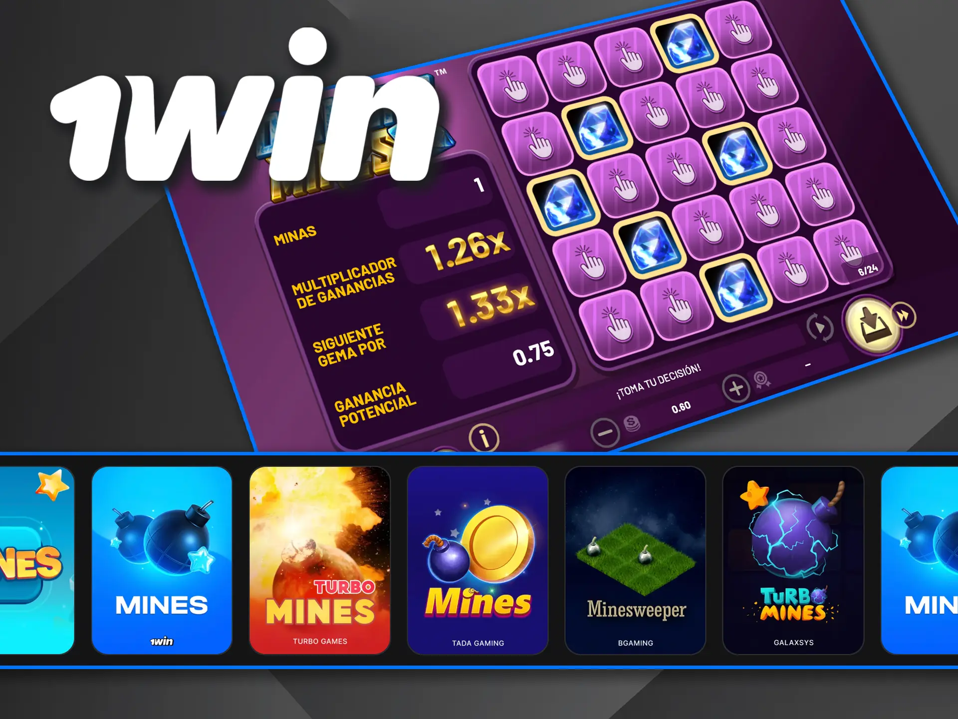 Explora Mines en 1win y aprovecha diversión y premios garantizados.