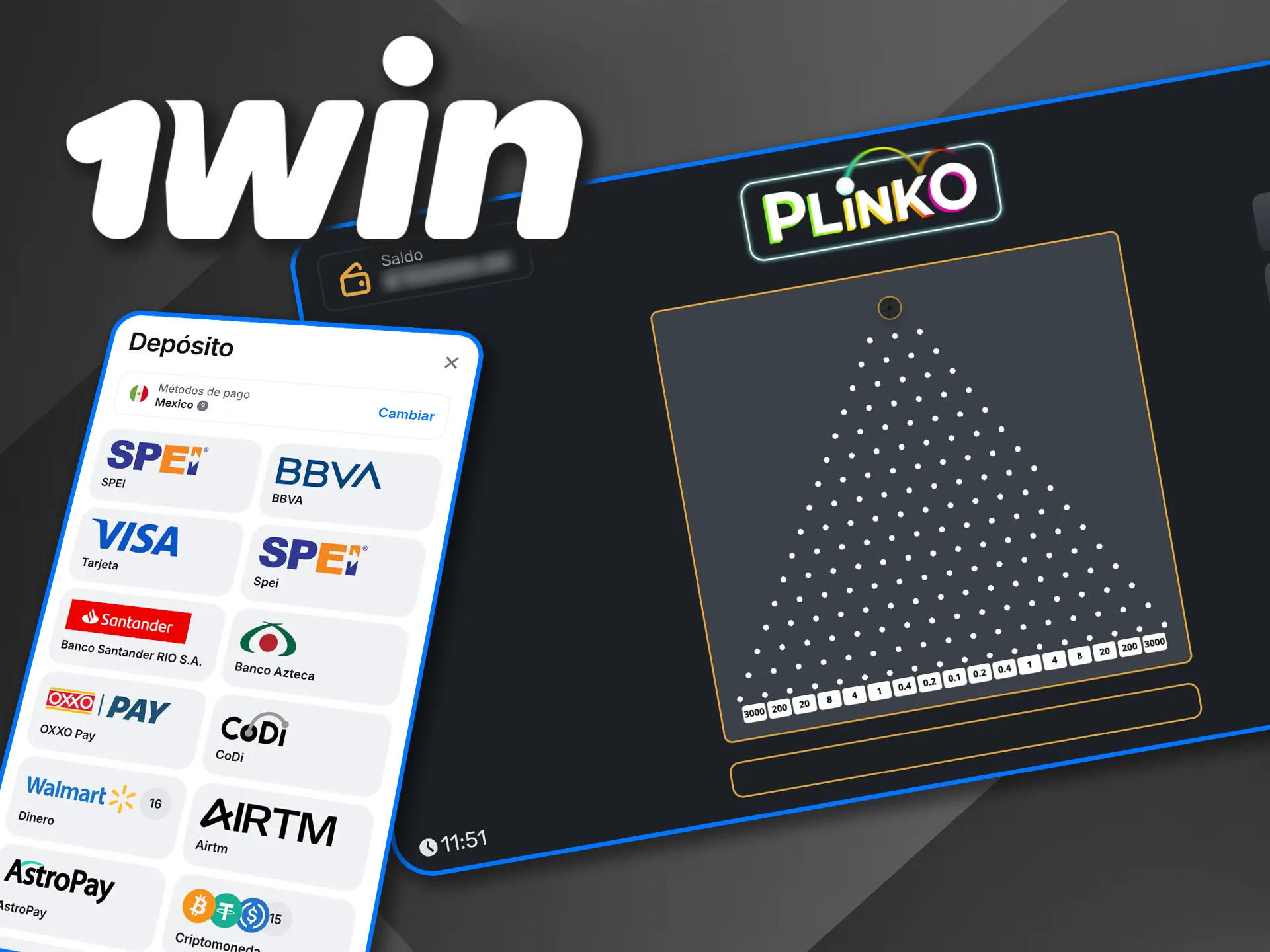 Encuentra Plinko en 1win y disfruta de diversión y premios.