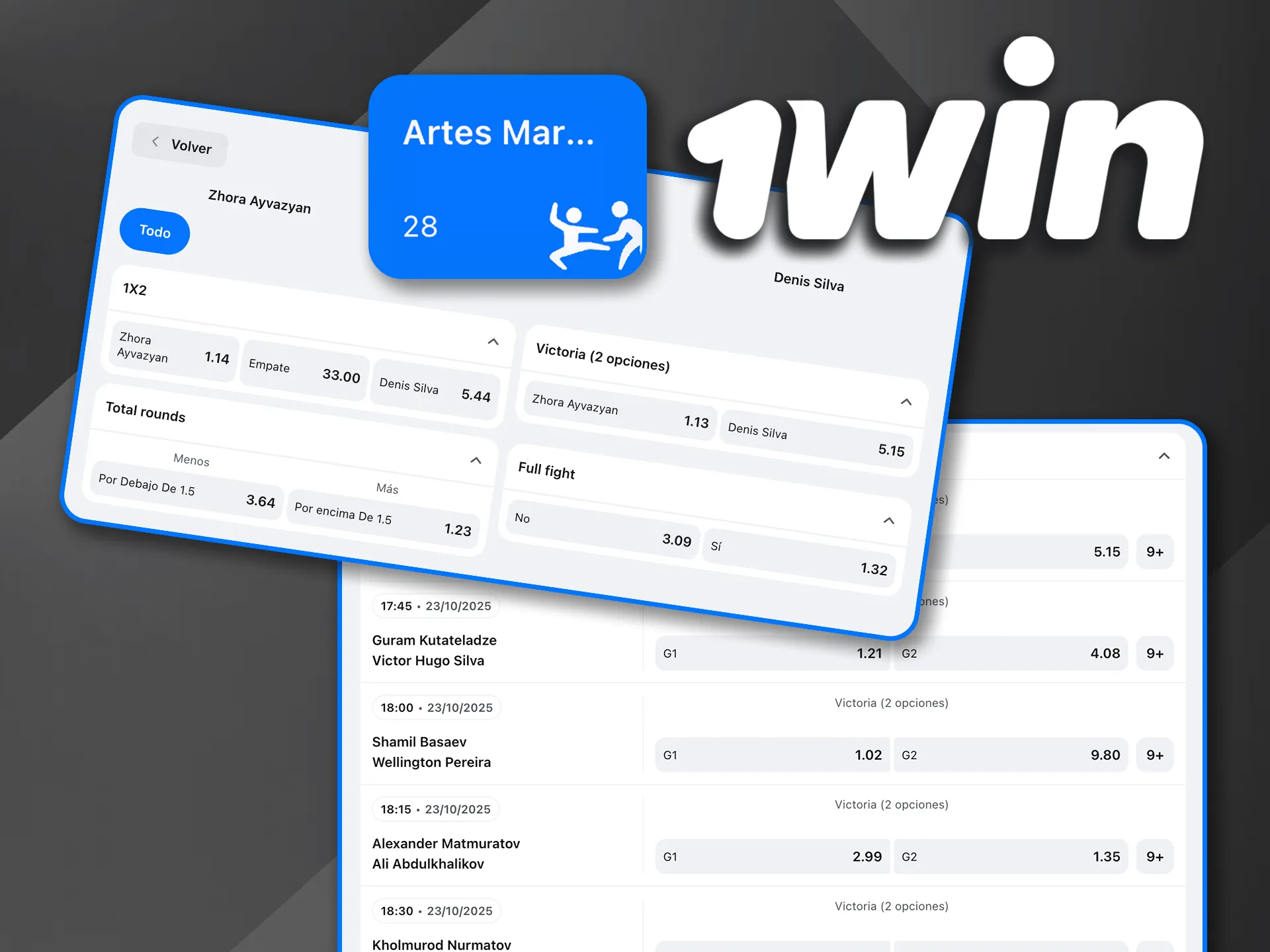 Pronostica victorias en artes marciales mixtas y siente la adrenalina con 1win.