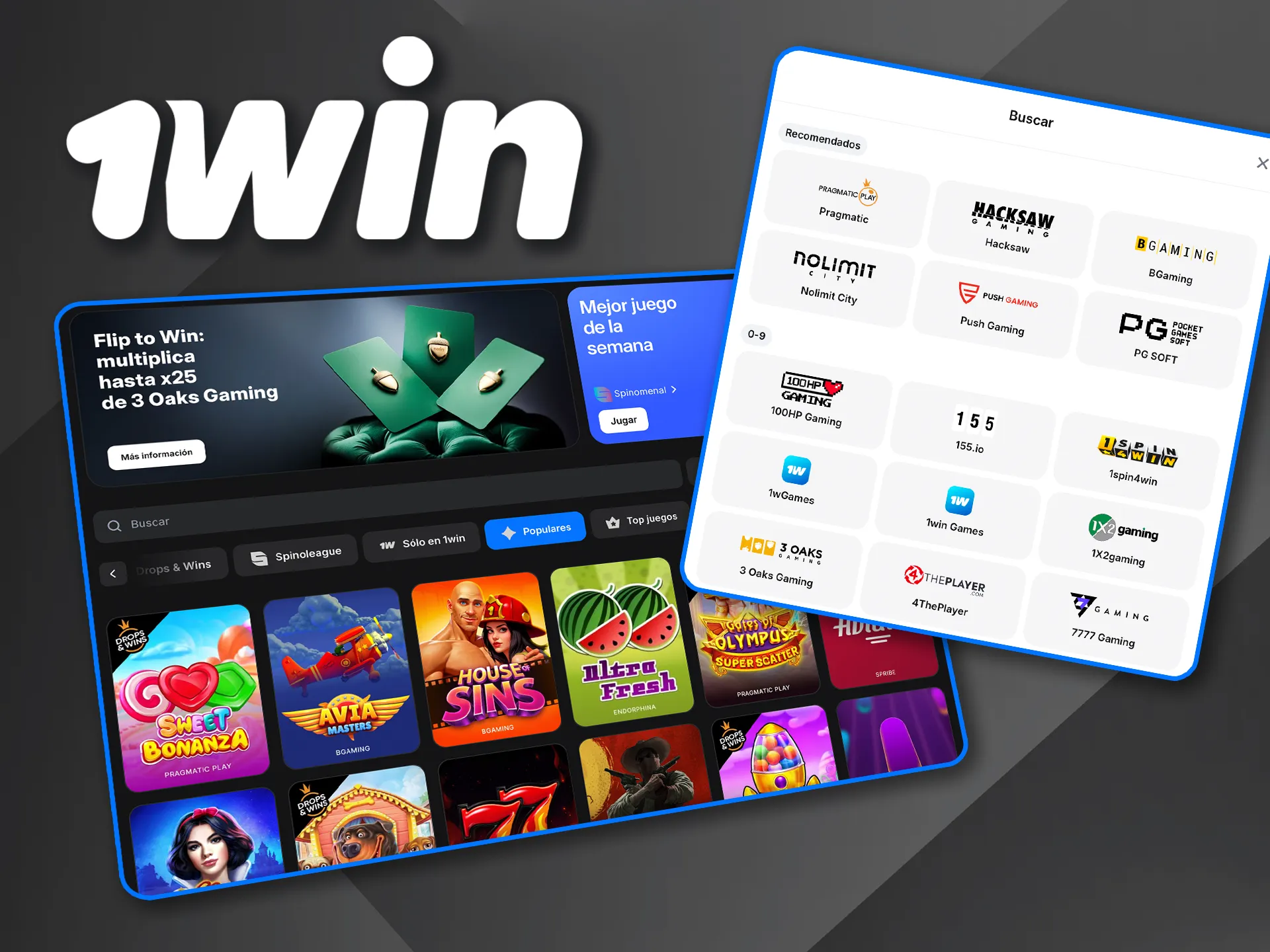 Juega con equidad y confianza gracias a los proveedores de 1win.