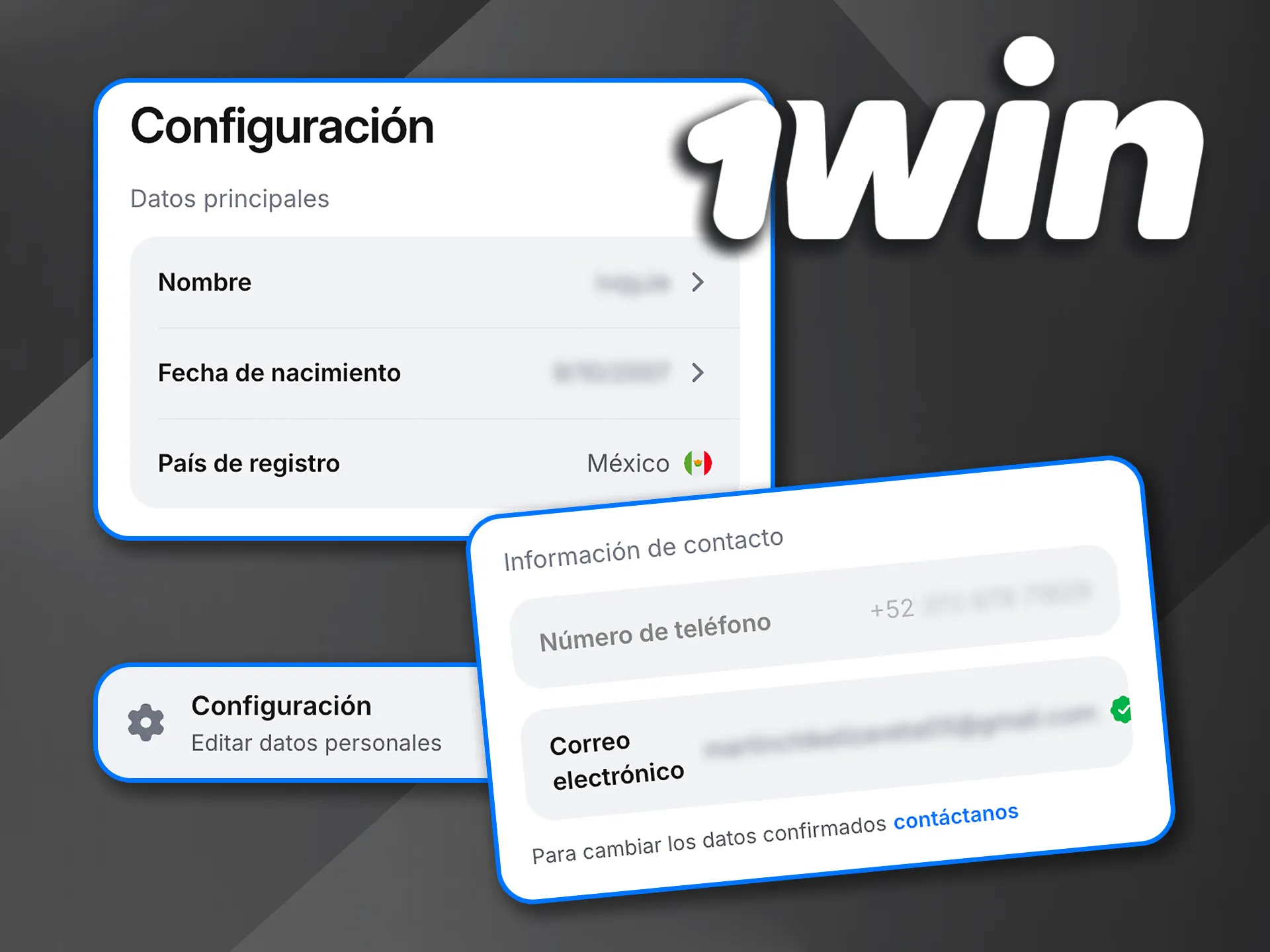 Completa la verificación en 1Win y asegura tu cuenta.