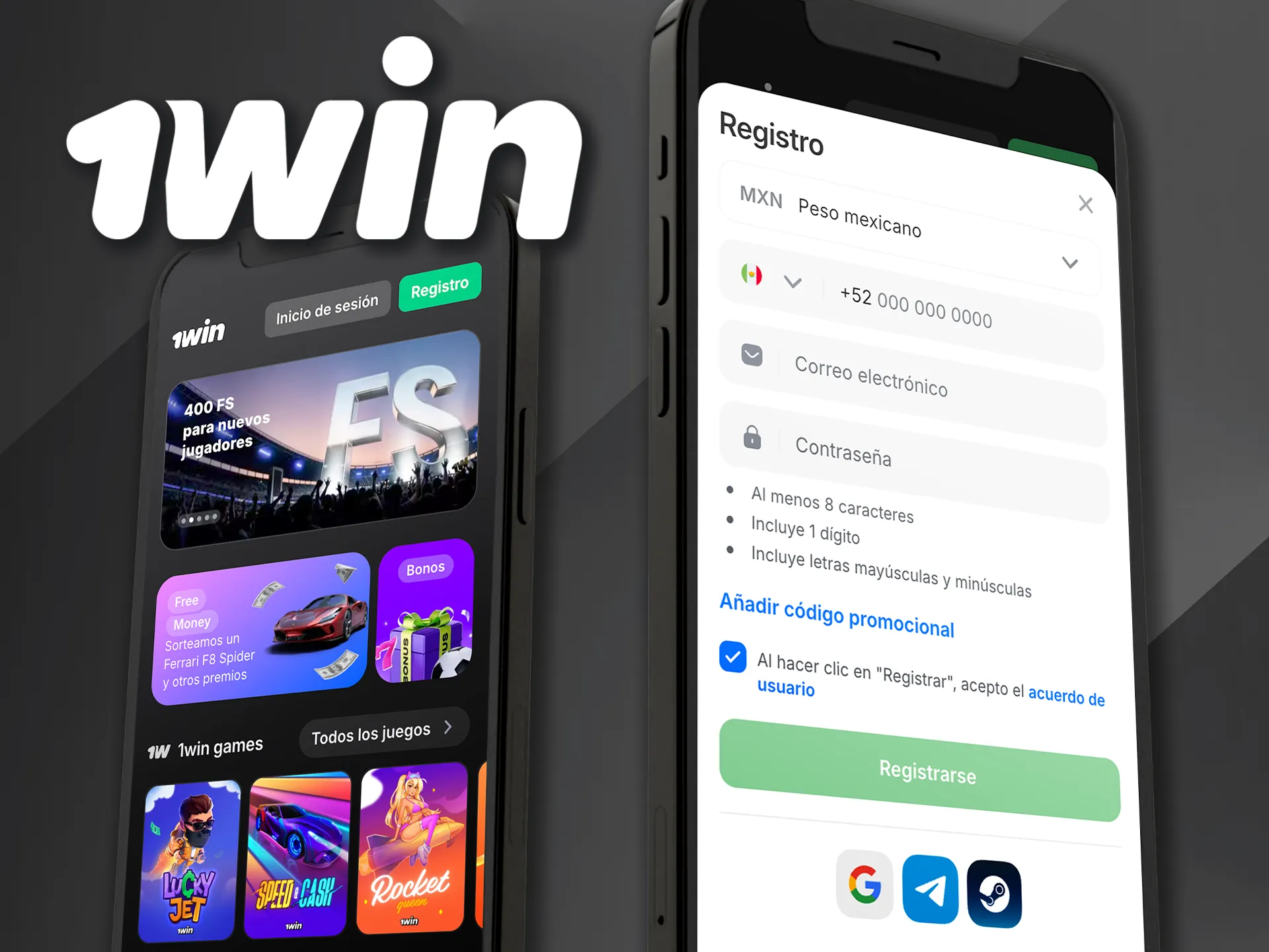 Descarga la app de 1win y únete en segundos.