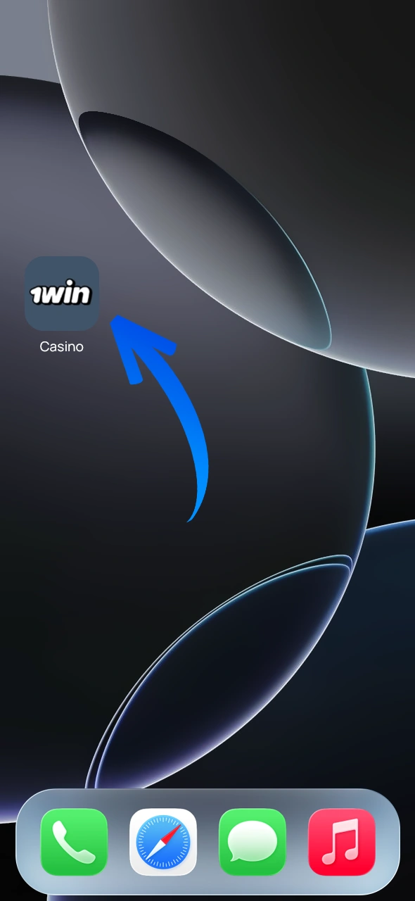 Confirma la instalacion y agrega la aplicacion oficial 1Win para iPhone a tu dispositivo.